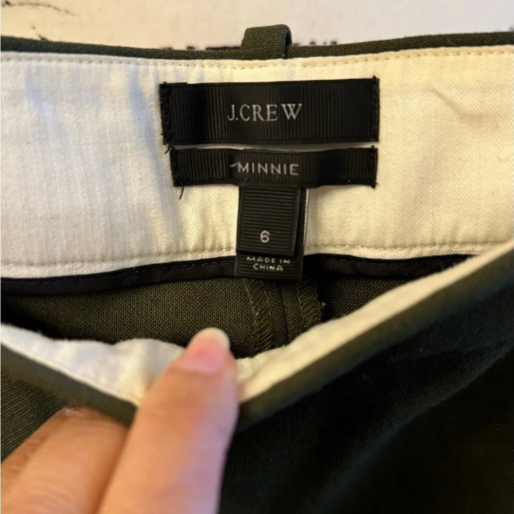 J Crew Minnie pants green